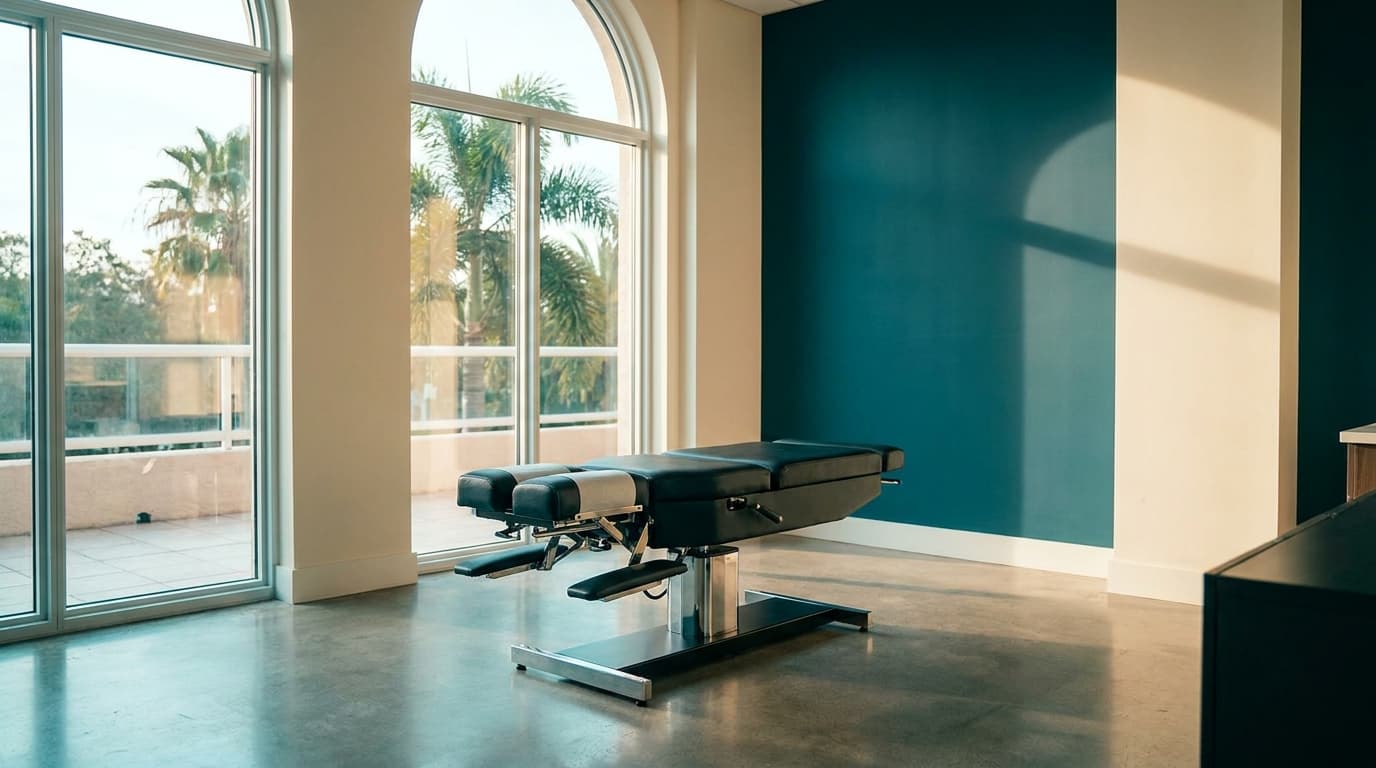A treatment room at Limitless Life Chiropractic